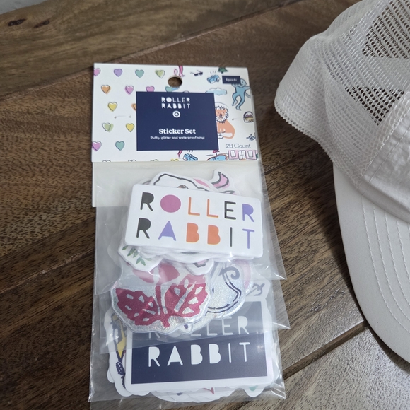 Roller Rabbit x Target Set - Disco Hearts Hat & Sticker Set - Picture 2 of 9